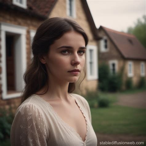 Melancholy Outside Old House Stable Diffusion Online
