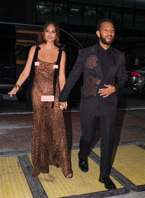 Bianca Censori Eat Your Heart Out Chrissy Teigen Goes Nude See Through On The Red Carpet