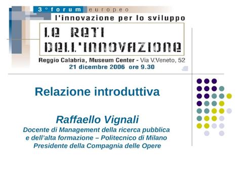 PPT Relazione Introduttiva Raffaello Vignali Docente Di Management