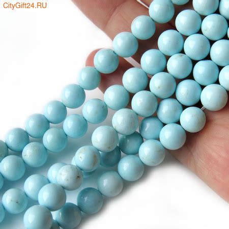 Бусина магнезит натуральный