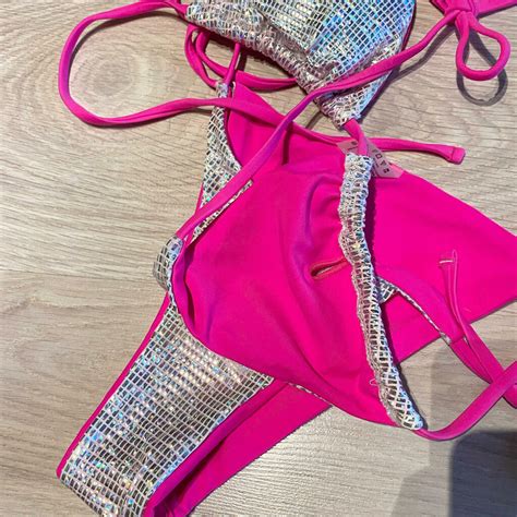 Hot Pink Rhinestone Bikini Irhaz