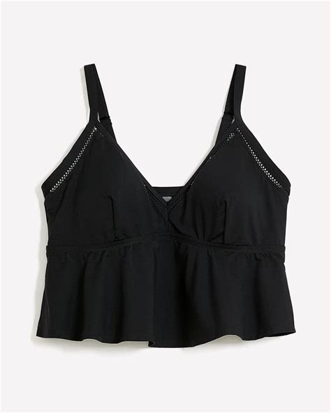 Longline Bikini Top With Crochet Details Penningtons