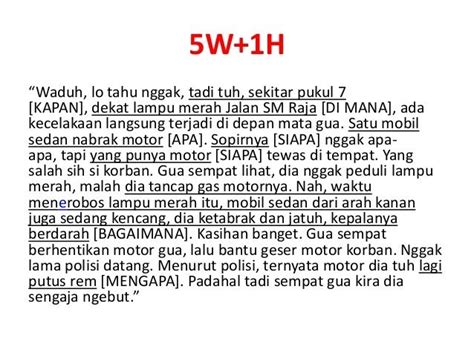 Contoh Teks Berita Singkat Yang Mengandung Unsur 5w 1h Sudut Batam Riset
