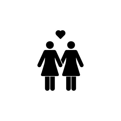 Loving Lesbian Couple Vector Icon Illustration Vector Art At Vecteezy