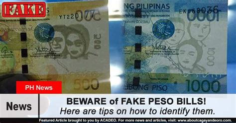 How To Identify Fake Peso Bills