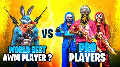 World Best Awm Player Vs Pro Players Free Fire 1 Vs 4 Insane Awm