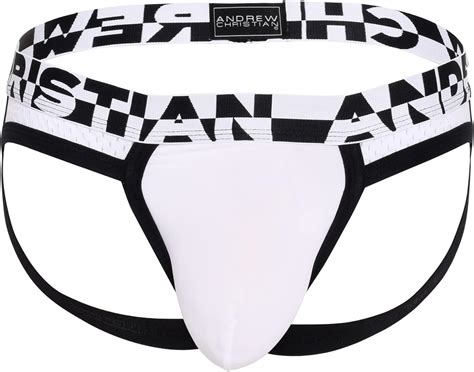 Amazon Andrew Christian Almost Naked Mesh Gym Jock White Large Clothing Shoes Jewelry