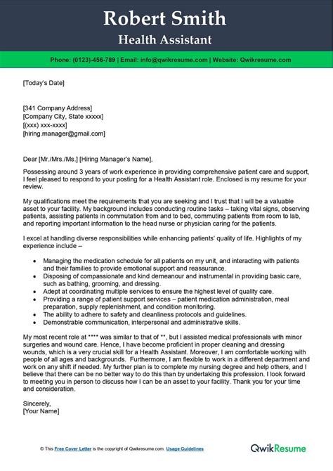 Cover Letter Examples Medical Assistant at Vivian Nelson blog