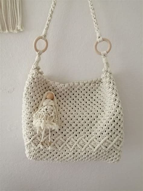 Macrame Shopping Bag With Macrame Doll Çanta Çanta Modelleri Çantalar