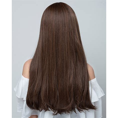 Dark Brown Straight Long Synthetic Wig Super X Studio