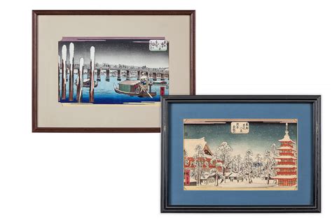 Two Hiroshige Woodblock Prints | Witherell's Auction House