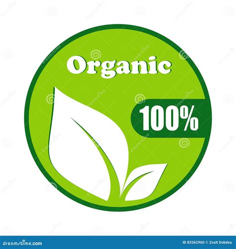 Organic Symbol Vector Design Stock Vector Illustration Of Icon White