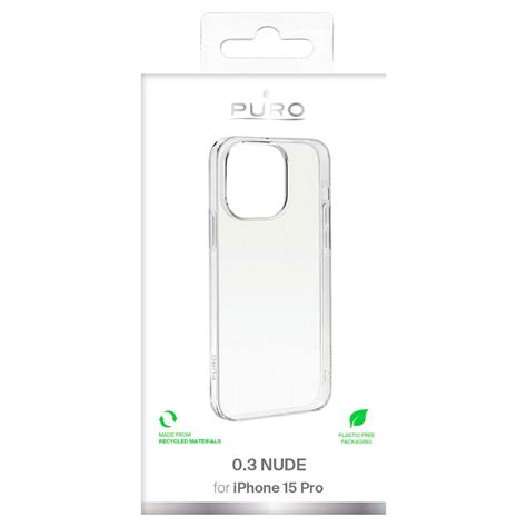 Puro Nude Ultra Slim Cover IPhone 15 Pro TPU Gjennomsiktig 189 Kr