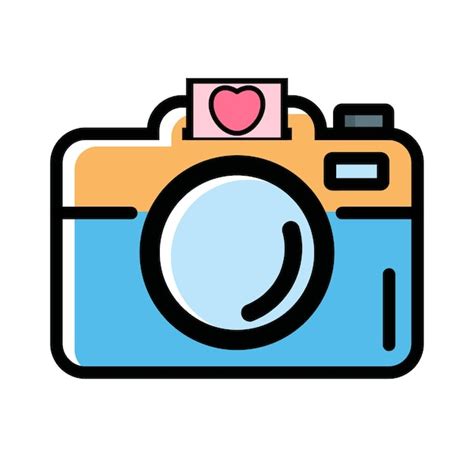 Icono De Cámara Con Logo De Foto Vector Premium