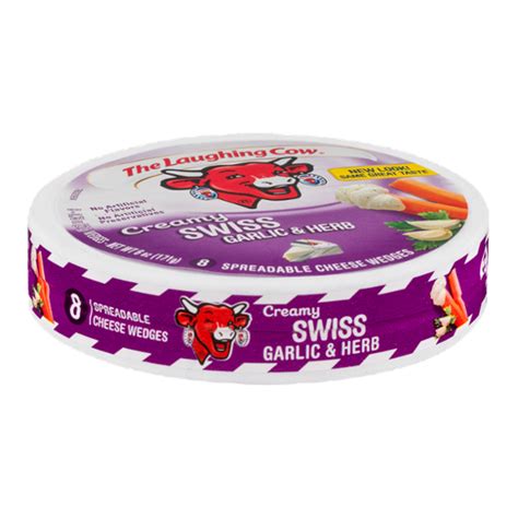 The Laughing Cow Creamy Swiss Garlic And Herb Spreadable Cheese Wedges