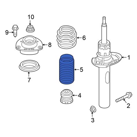 Volkswagen OE 6N0413175A - Front Suspension Strut Bellows