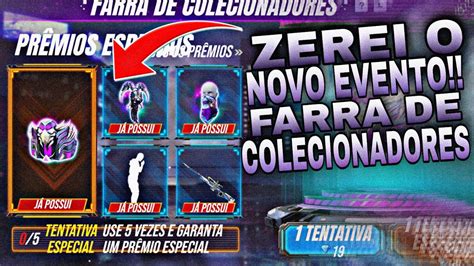 VEJA ZEREI O NOVO EVENTO FARRA DE COLECIONADORES NO FREE FIRE YouTube