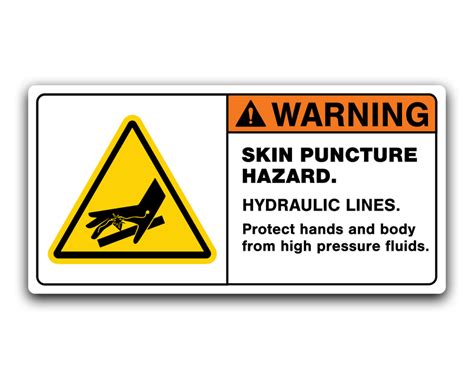 Warning Skin Puncture Hazard — Fast Safety Decals