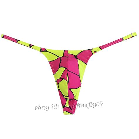 Men Posing Thong Underwear Micro Bikini Swim Tangas Slim Pouch G String