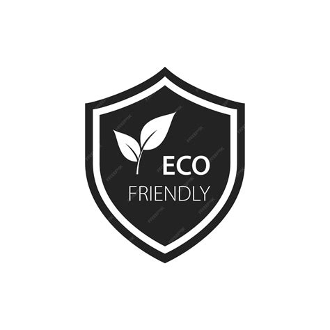 premium vector eco friendly black icon ecology logo concept vector