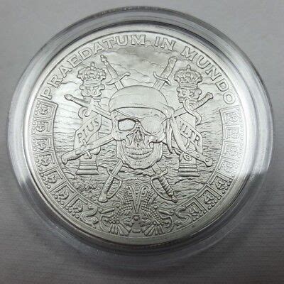 1oz Silver Shield Pieces of Eight .999 Fine Silver Round Pirate Skull Coin | eBay