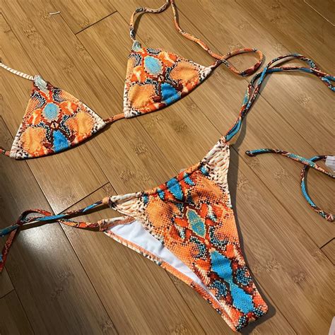 Super Pretty And Cute Snake Print Bikini From Romwe Depop