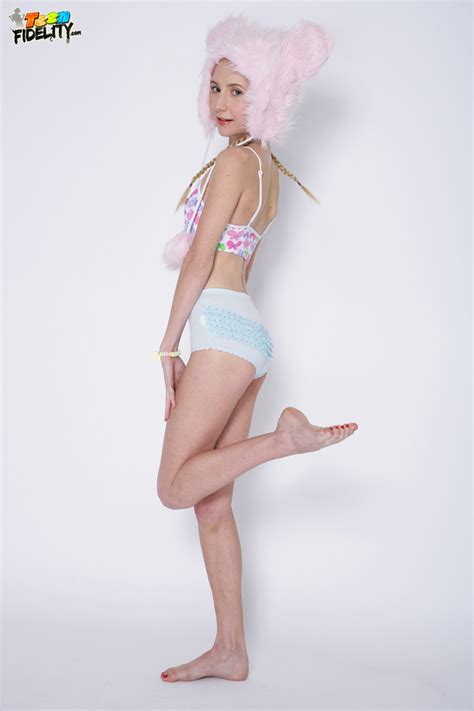 Skinny Blonde Teen Odette Delacroix Poses Naked In Solo Action And Shows Body CoedCherry