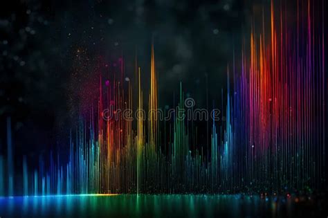A Colorful Emission Spectrum from a Spectrograph Stock Illustration ...