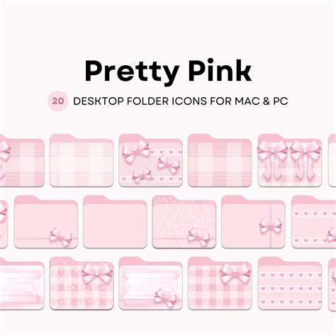 Pink Desktop Icons, Pink Desktop Folders, Pink Mac Book Icons, Folder