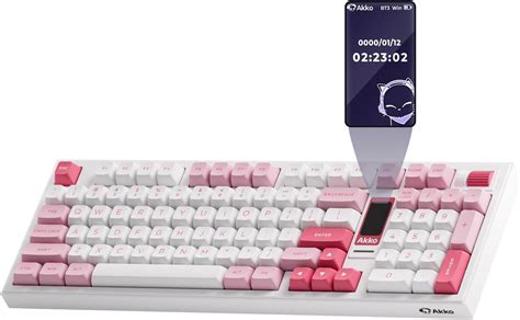 Amazon Akko 5098B Wireless Gaming Keyboard With Screen Prunus Lannesiana Hot Swappable