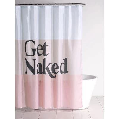 Shiraleah Pink Stripe Get Naked Shower Curtain Target
