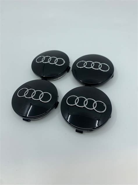 Audi Gloss Black Alloy Wheel Centre Hub Caps 68mm Etsy