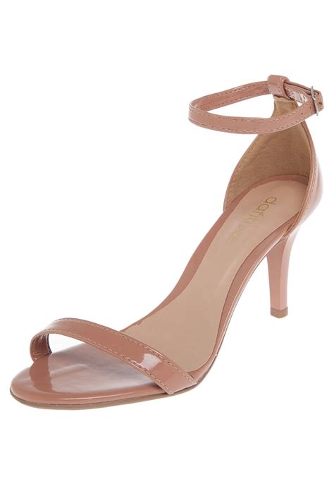 Sandália DAFITI SHOES Salto Alto Fino Nude Compre Agora Dafiti Brasil