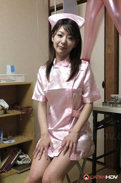 Amazing Japanese Nurse Tomomi Matsuda Masturbates With A Dildo In A Solo