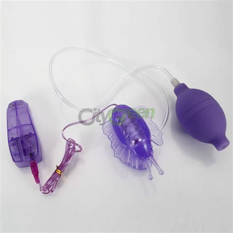 Multi Level Speed Butterfly Pussy Clit Pump Inflatable Sucker Vibrator Purle EBay