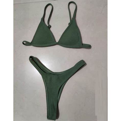 MAILLOT DE BAIN Maillot de bain brésilien sexy pour femme ensemble de bikini féminin de deux