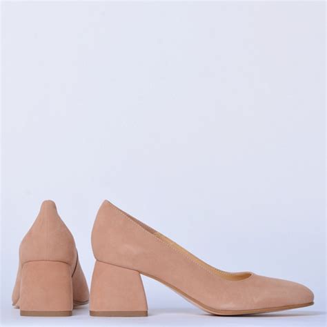 Pantofi Cu Toc Piele Naturala Idris Nude Need Shoes