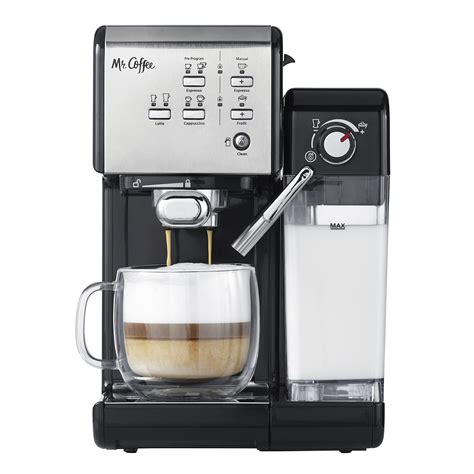 Mr. Coffee One-Touch CoffeeHouse Deluxe Espresso Maker Cappuccino ...