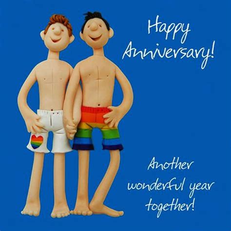 Gay Happy Anniversary Card Amazon Co Uk Stationery Office Supplies