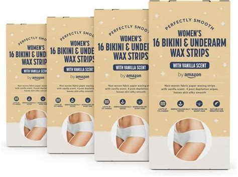 Bandes d épilation bikini avec parfum vanille papier tissu doux avec 4 lingettes post épilation