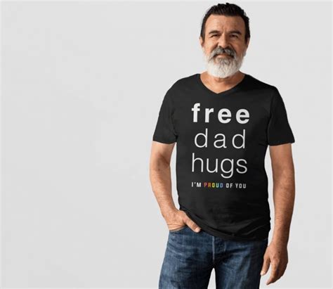 Free Dad Hugs Shirt Lgbt Dad Tshirt Gay Ally T Shirt Lgbt Pride Week Shirt For Men Gay