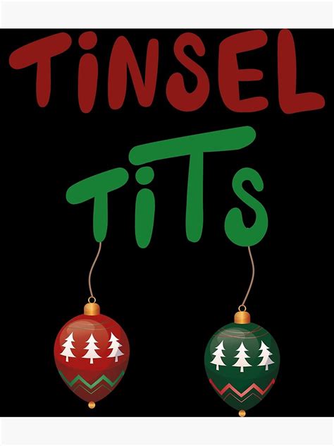 Jingle Balls Tinsel Tits Couples Christmas Matching Couple Poster For Sale By AshzShop Redbubble