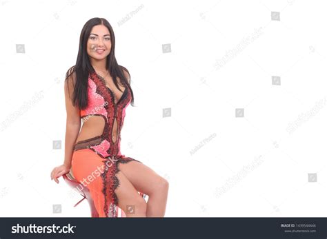 Sexy Brunette Dress On White Background Stock Photo 1439544446 Shutterstock