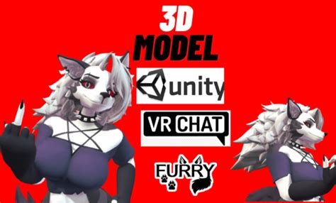 Model Custom Vrchat Avatar 3d Furry Model Fursona Vrc Vseeface Nsfw By Cyberpikxel Fiverr