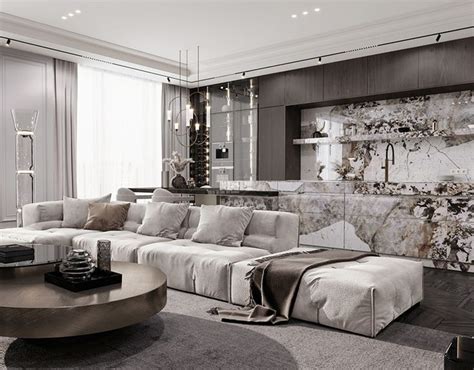 QUDE Architects On Behance Luxury Living Room Design Dream Apartment