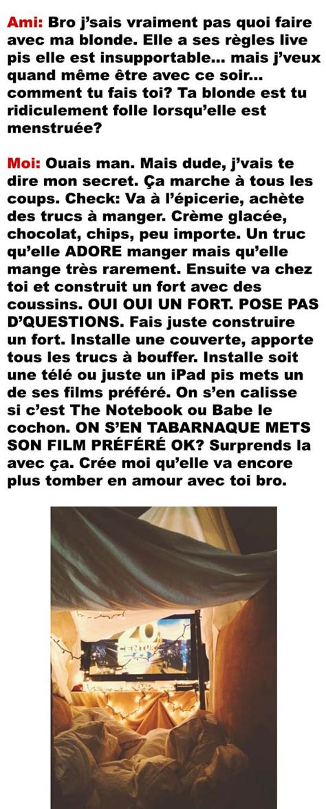 Un Gars Qui Sait Comment Rendre Sa Blonde Heureuse Pendant Ses Menstruations