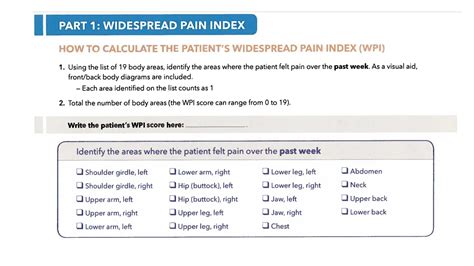 widespread pain index wpi assessment guidepptx