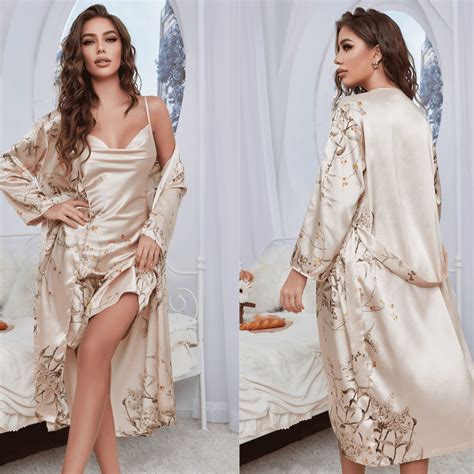 Jual CJSW Beautyseashop Kimono In Satin Silk Baju Tidur Lingerie Wanita Sleepwear