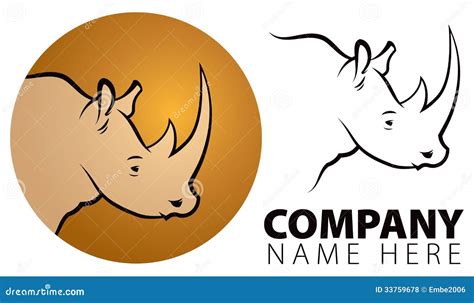 Логотип носорога иллюстрация вектора. иллюстрации насчитывающей ...