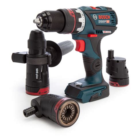 Bosch Gsr 18v 60 Fc Drill Driver Flexiclick With 4 Chucks B